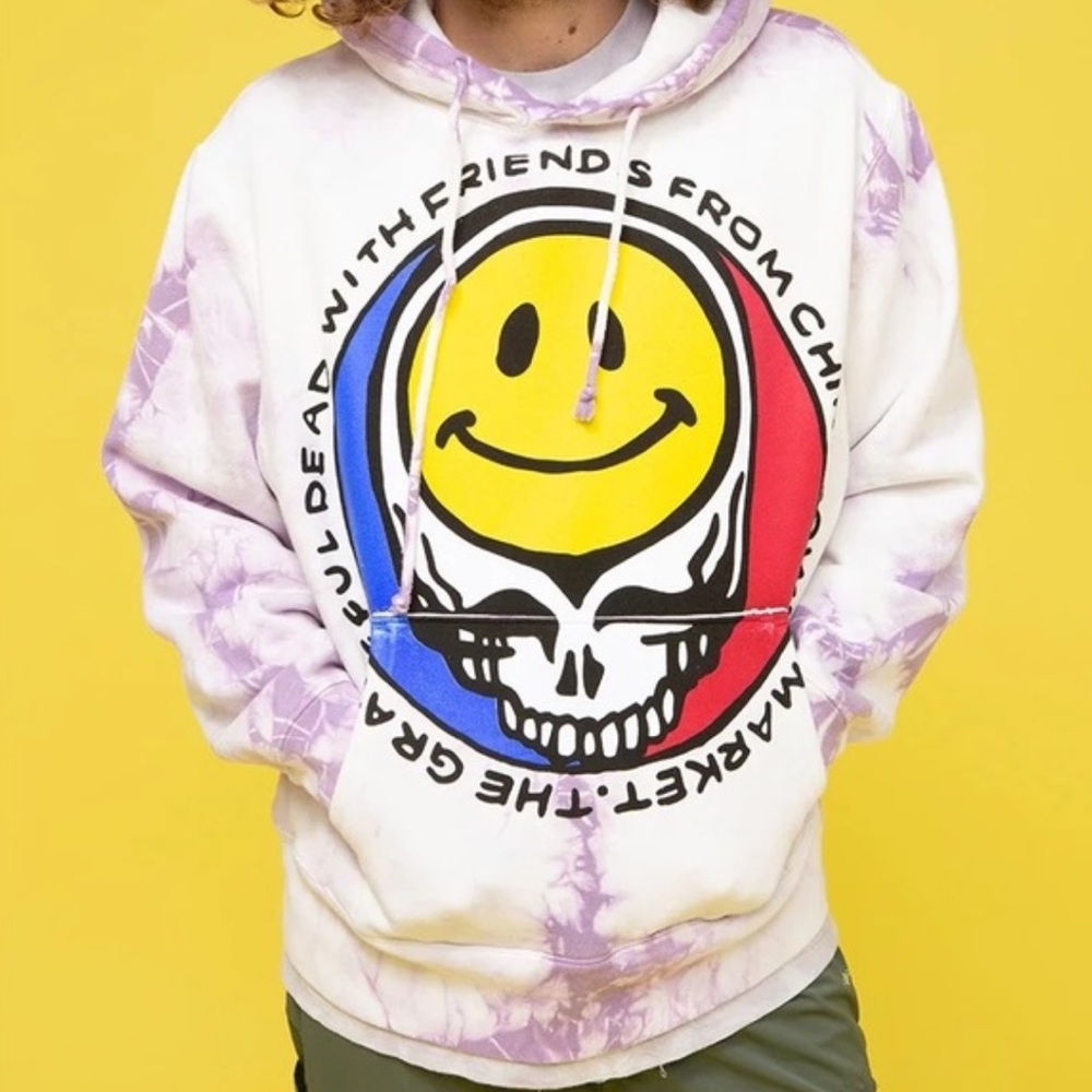 RARE Chinatown Market Grateful Dead Tie Dye Hoodie